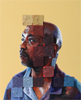 Jeff Mendes (pintura) - Sobre Preto, Amarelo e Azul